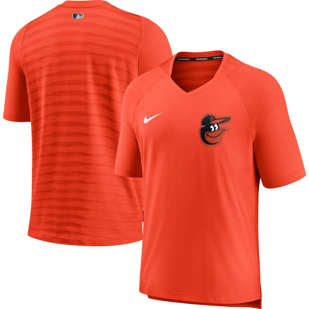Baltimore Orioles Authentic Collection Pregame Performance V-Neck T-Shirt Orange | Nike