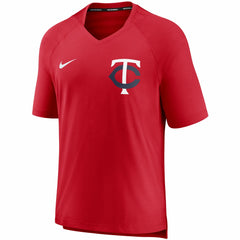 Minnesota Twins Authentic Collection Pregame Performance V-Neck T-Shirt Red | Nike