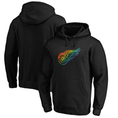 Detroit Red Wings Team Pride Logo Pullover Hoodie Black