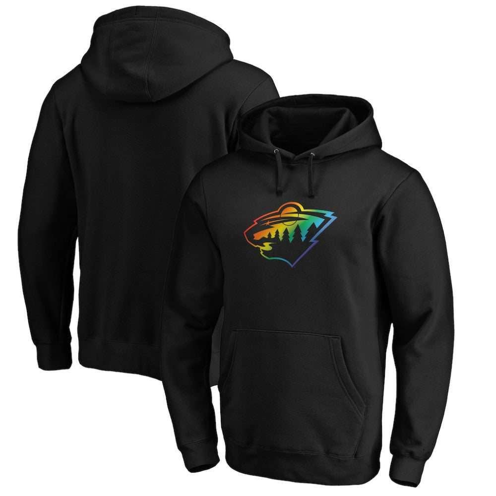 Minnesota Wild Team Pride Logo Pullover Hoodie Black