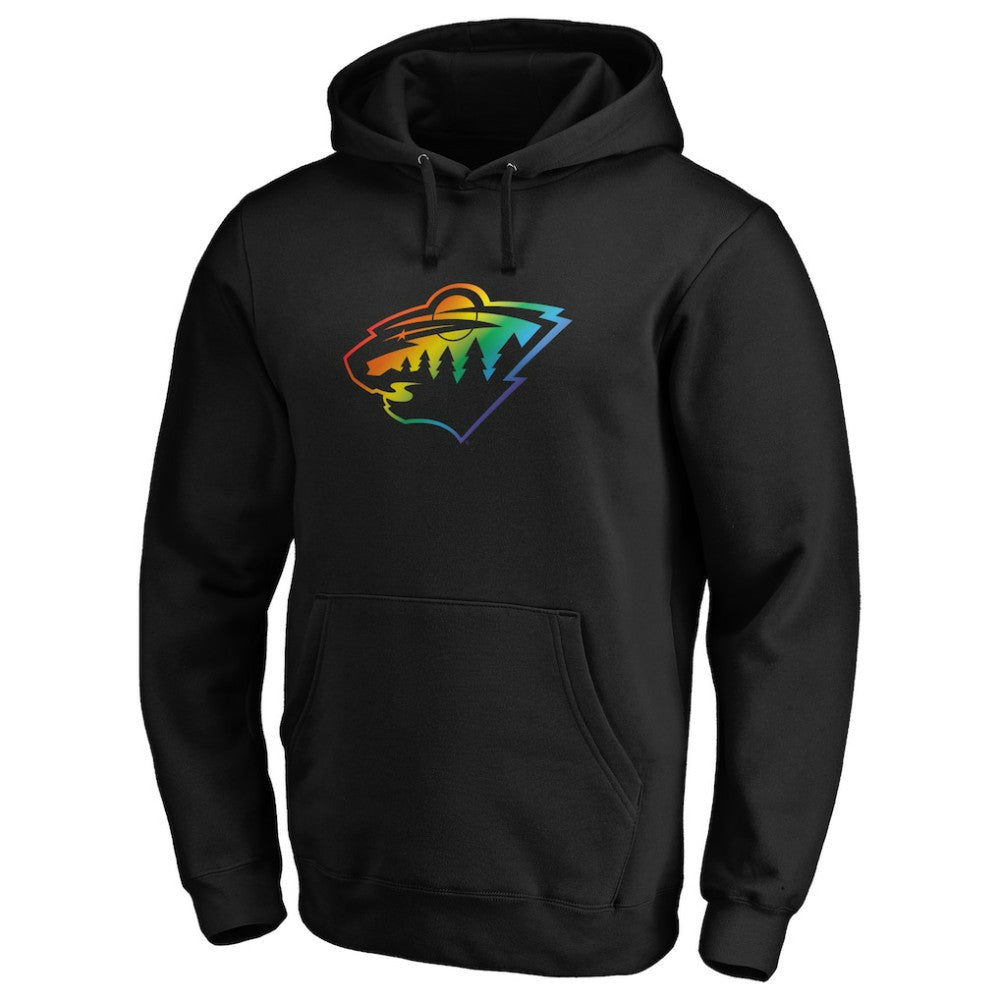 Minnesota Wild Team Pride Logo Pullover Hoodie Black