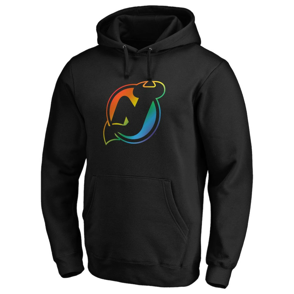 New Jersey Devils Team Pride Logo Pullover Hoodie Black