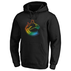 Vancouver Canucks Team Pride Logo Pullover Hoodie Black