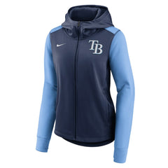 Tampa Bay Rays Women's Authentic Collection Baseball Performance Full-Zip Hoodie Navy/Light Blue | Nike