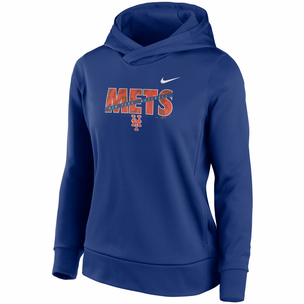New York Mets Women's Club Angle Performance Pullover Hoodie Royal | Nike