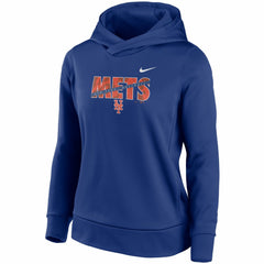 New York Mets Women's Club Angle Performance Pullover Hoodie Royal | Nike
