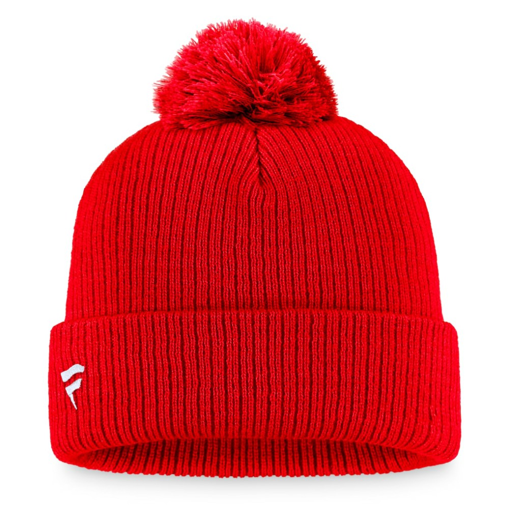 Ottawa Senators Fanatics Core Primary Logo Cuffed Knit Hat with Pom Red