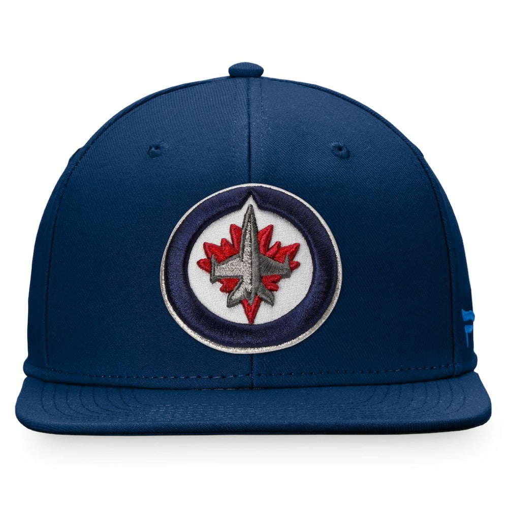 Winnipeg Jets Fanatics Core Primary Logo Fitted Hat Navy