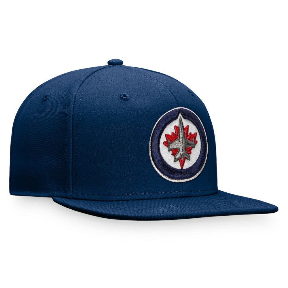 Winnipeg Jets Fanatics Core Primary Logo Fitted Hat Navy