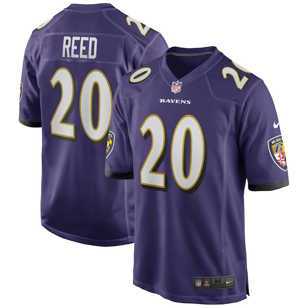 Ed Reed Baltimore Ravens Game Retired Player Jersey - Purple