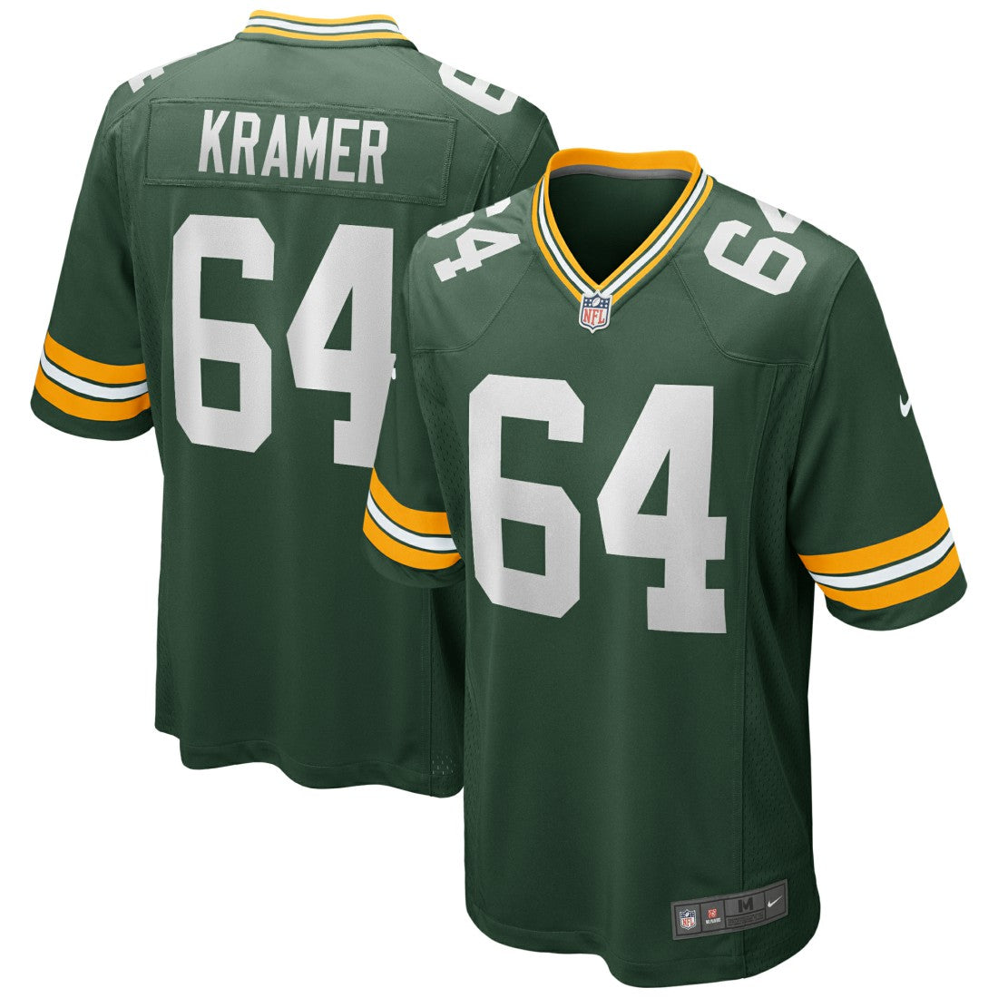 Jerry Kramer Green Bay Packers Game Retired Player Jersey - Green