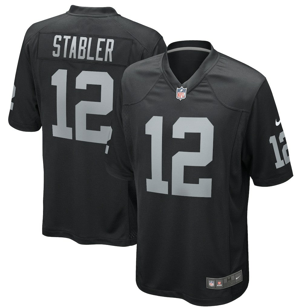 Ken Stabler Las Vegas Raiders Game Retired Player Jersey - Black