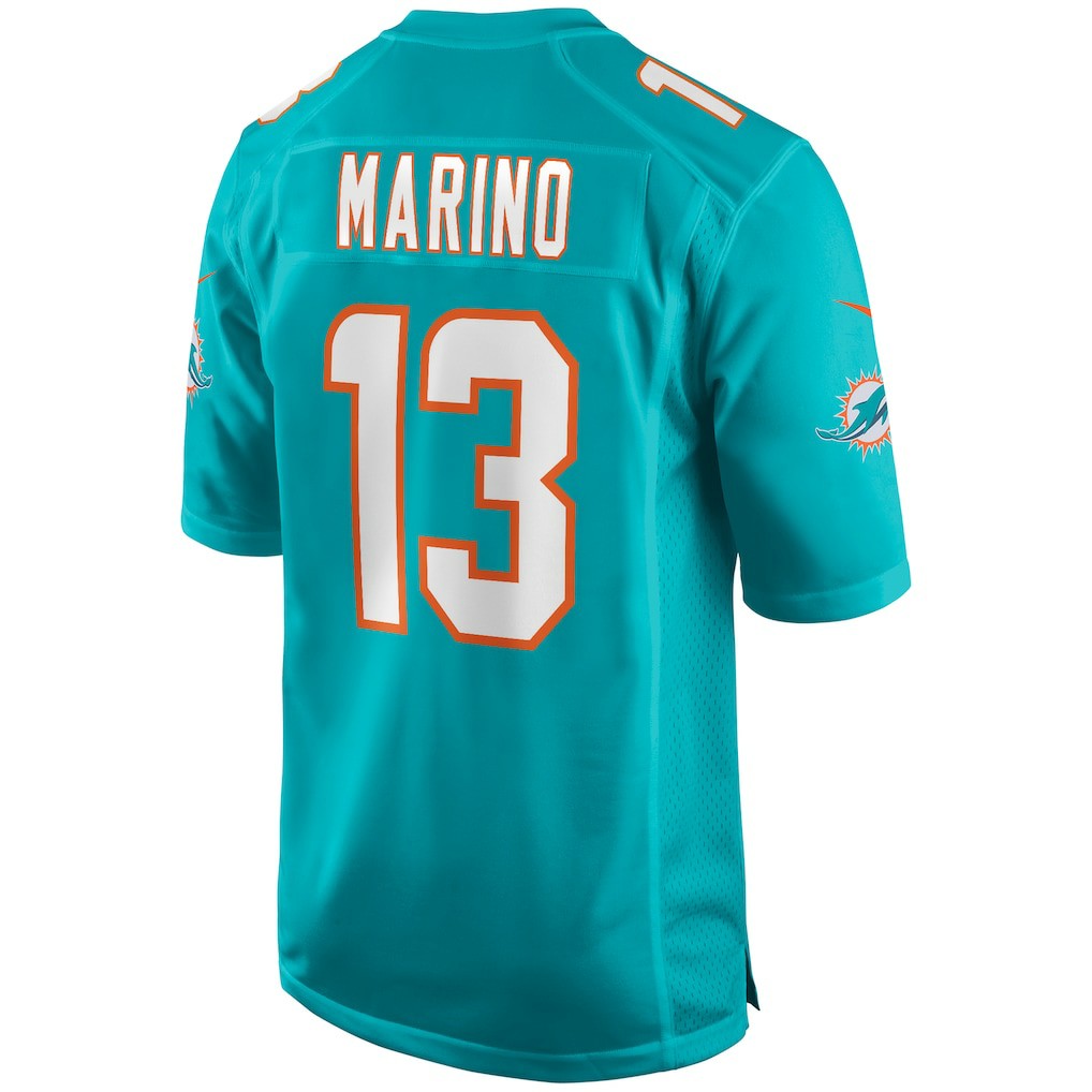 Dan Marino Miami Dolphins Game Retired Player Jersey - Aqua