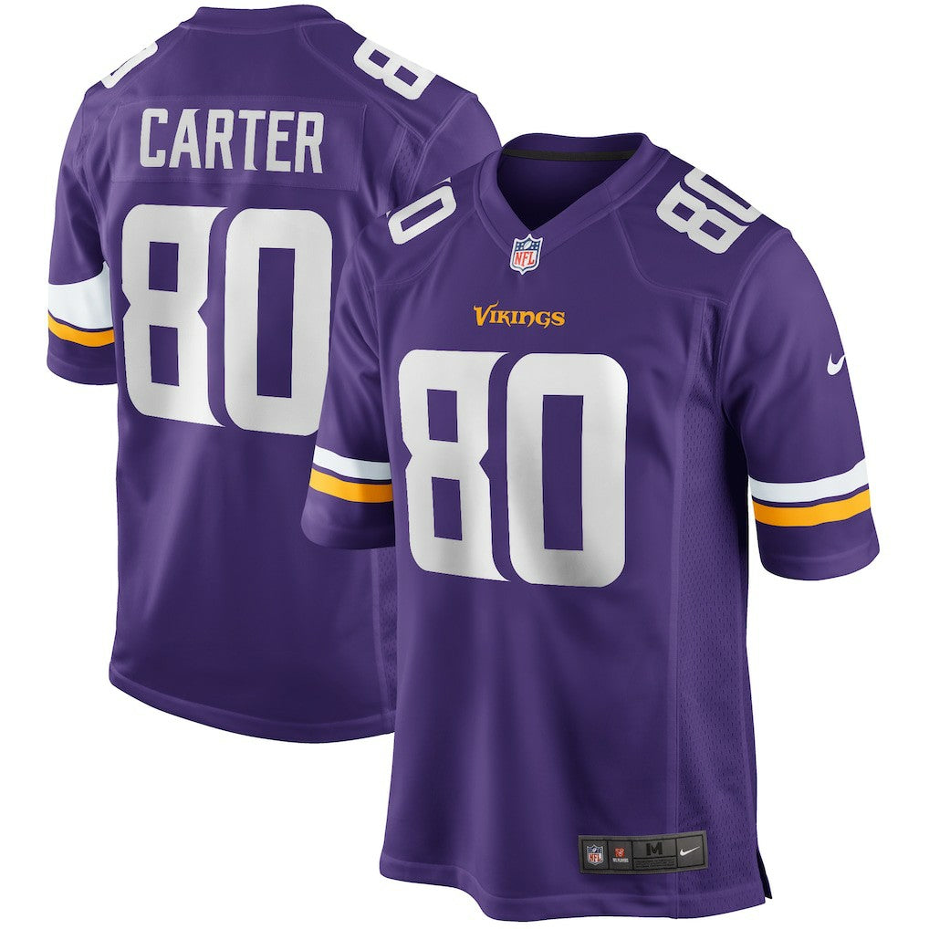 Cris Carter Minnesota Vikings Game Retired Player Jersey - Purple