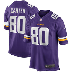 Cris Carter Minnesota Vikings Game Retired Player Jersey - Purple