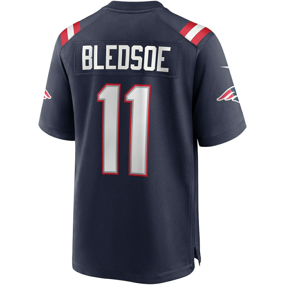 Drew Bledsoe New England Patriots Game Retired Player Jersey - Navy
