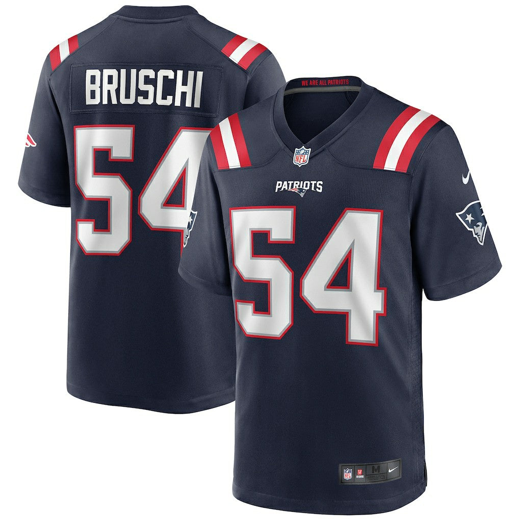 Tedy Bruschi New England Patriots Game Retired Player Jersey - Navy