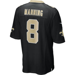 Archie Manning New Orleans Saints Game Retired Player Jersey - Black