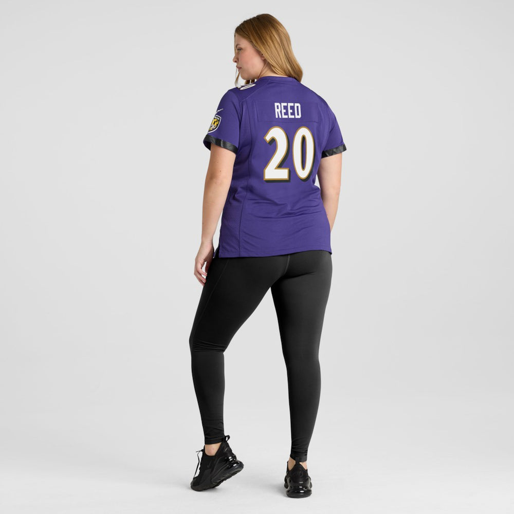 Ed Reed Baltimore Ravens Women's Game Retired Player Jersey - Purple