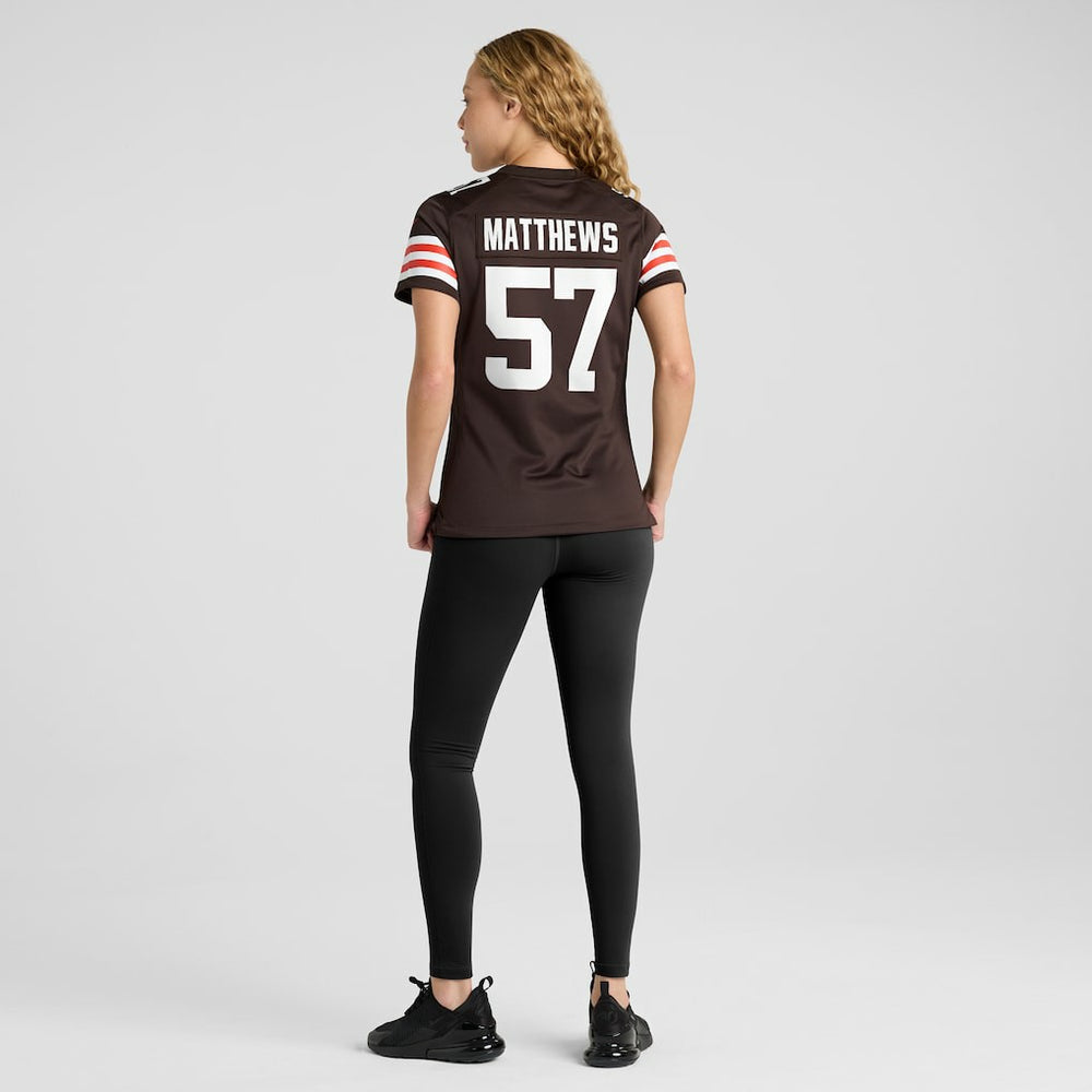 Clay Matthews Cleveland Browns Women's Game Retired Player Jersey - Brown