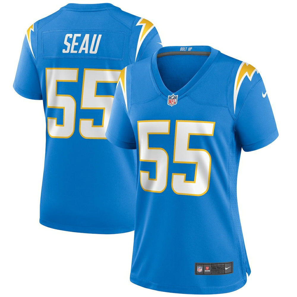 Junior Seau Los Angeles Chargers Women's Game Retired Player Jersey - Powder Blue