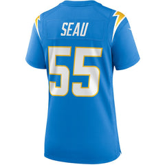 Junior Seau Los Angeles Chargers Women's Game Retired Player Jersey - Powder Blue
