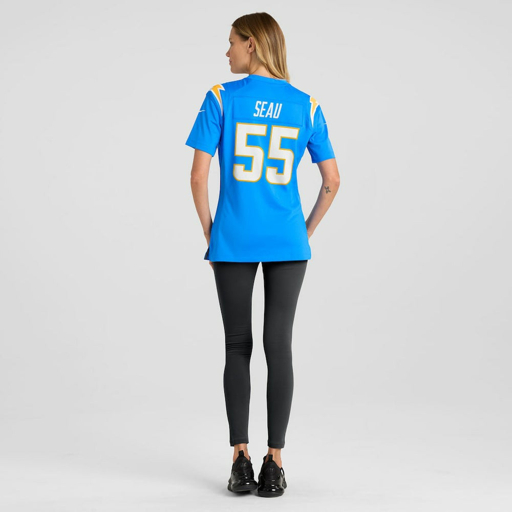 Junior Seau Los Angeles Chargers Women's Game Retired Player Jersey - Powder Blue