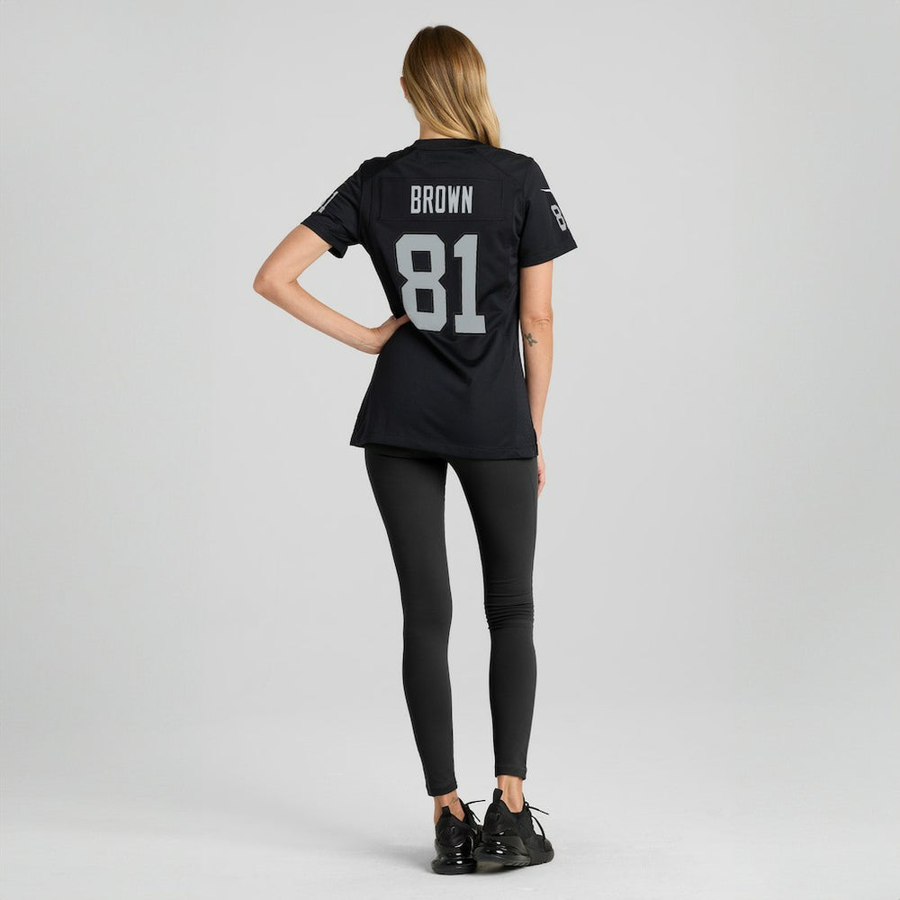 Tim Brown Las Vegas Raiders Women's Game Retired Player Jersey - Black