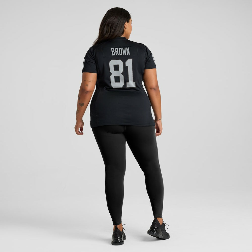 Tim Brown Las Vegas Raiders Women's Game Retired Player Jersey - Black