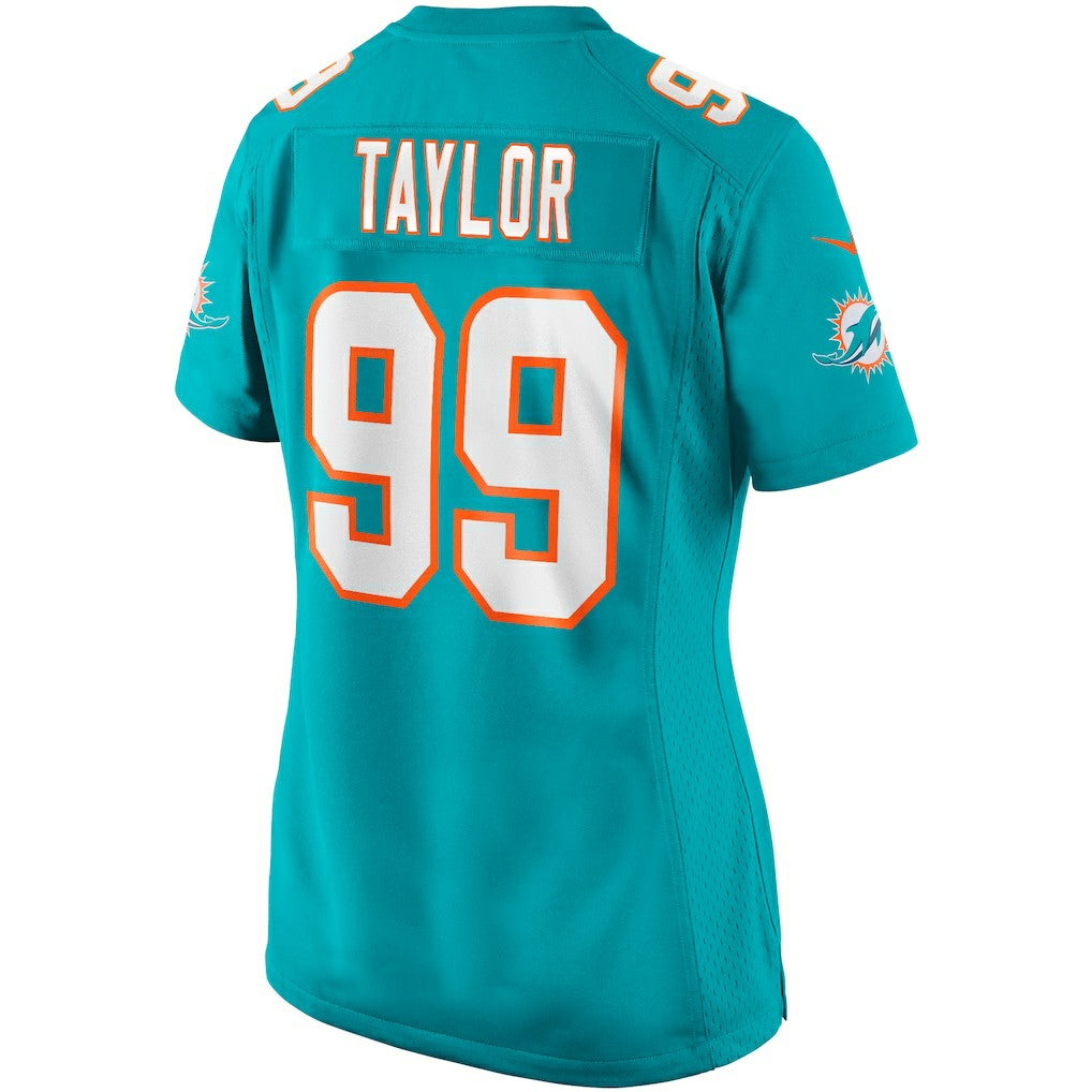 Jason Taylor Miami Dolphins Women's Game Retired Player Jersey - Aqua