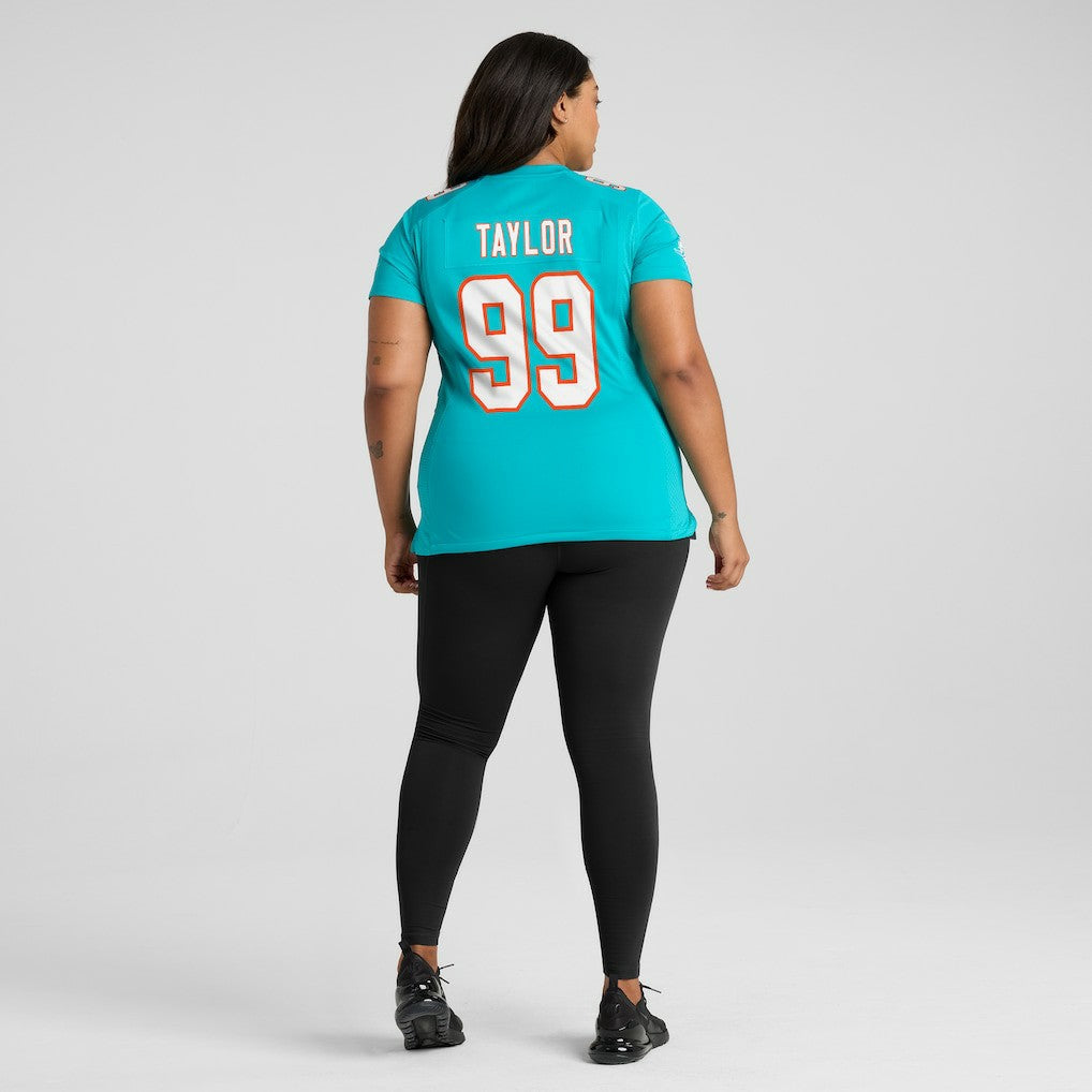 Jason Taylor Miami Dolphins Women's Game Retired Player Jersey - Aqua