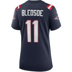 Drew Bledsoe New England Patriots Women's Game Retired Player Jersey - Navy