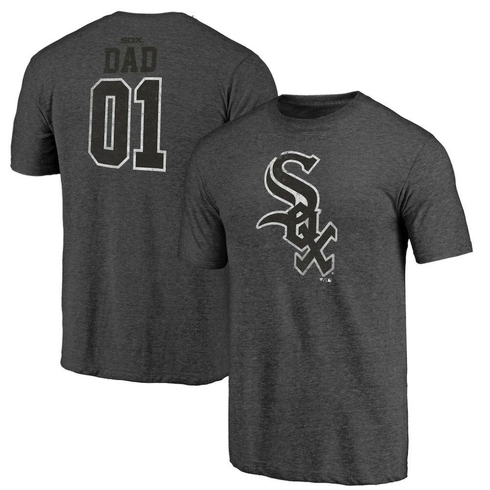 Chicago White Sox Father's Day Greatest Dad Tri-Blend T-Shirt Black