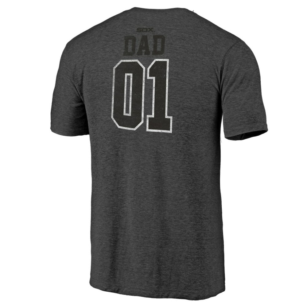 Chicago White Sox Father's Day Greatest Dad Tri-Blend T-Shirt Black