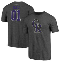Colorado Rockies Father's Day Greatest Dad Tri-Blend T-Shirt Black