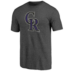 Colorado Rockies Father's Day Greatest Dad Tri-Blend T-Shirt Black