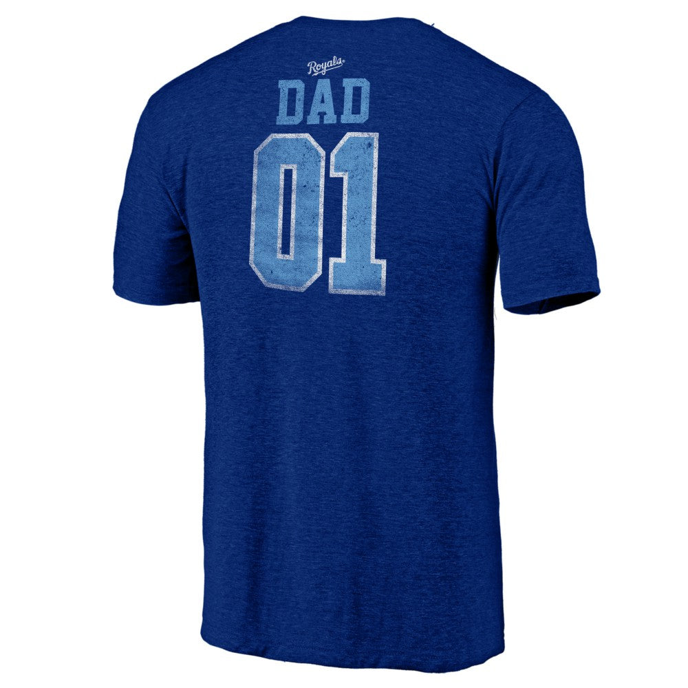 Kansas City Royals Father's Day Greatest Dad Tri-Blend T-Shirt Royal