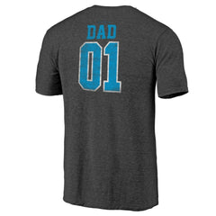 Miami Marlins Father's Day Greatest Dad Tri-Blend T-Shirt Black