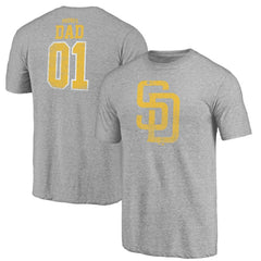 San Diego Padres Father's Day Greatest Dad Tri-Blend T-Shirt Gray