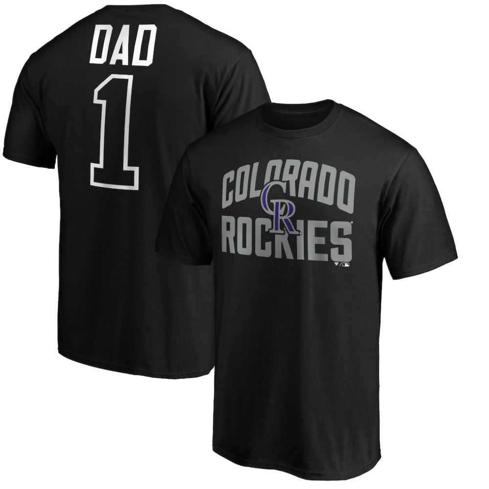 Colorado Rockies Father's Day #1 Dad T-Shirt Black