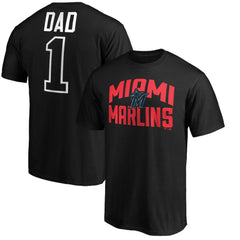 Miami Marlins Father's Day #1 Dad T-Shirt Black