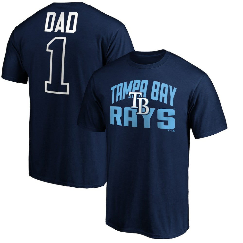 Tampa Bay Rays Father's Day #1 Dad T-Shirt Navy
