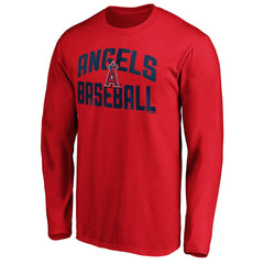 Los Angeles Angels Father's Day #1 Dad Long Sleeve T-Shirt Red