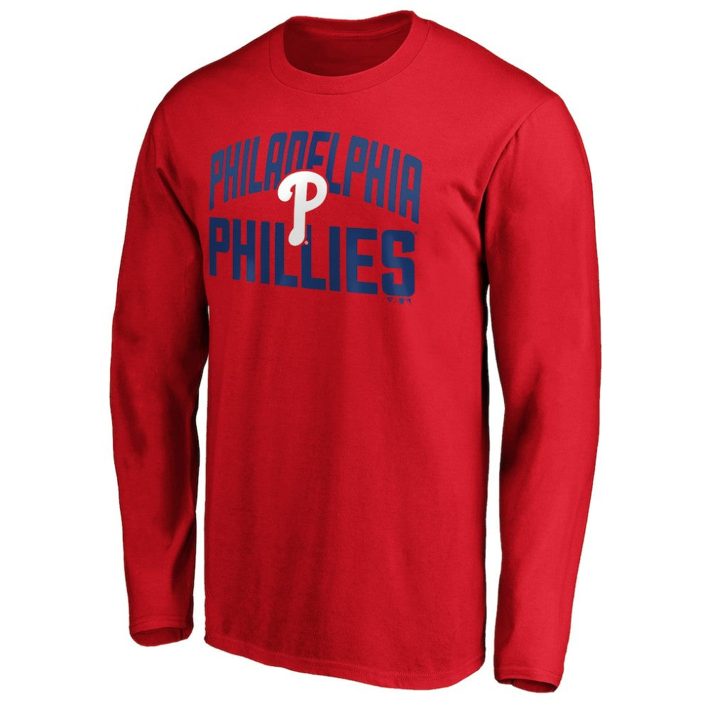 Philadelphia Phillies Father's Day #1 Dad Long Sleeve T-Shirt Red