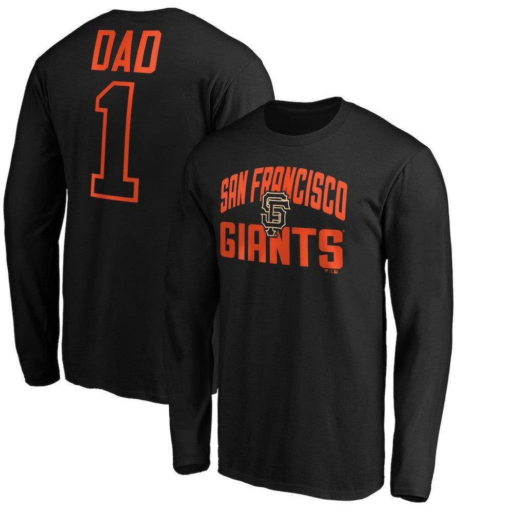 San Francisco Giants Father's Day #1 Dad Long Sleeve T-Shirt Black