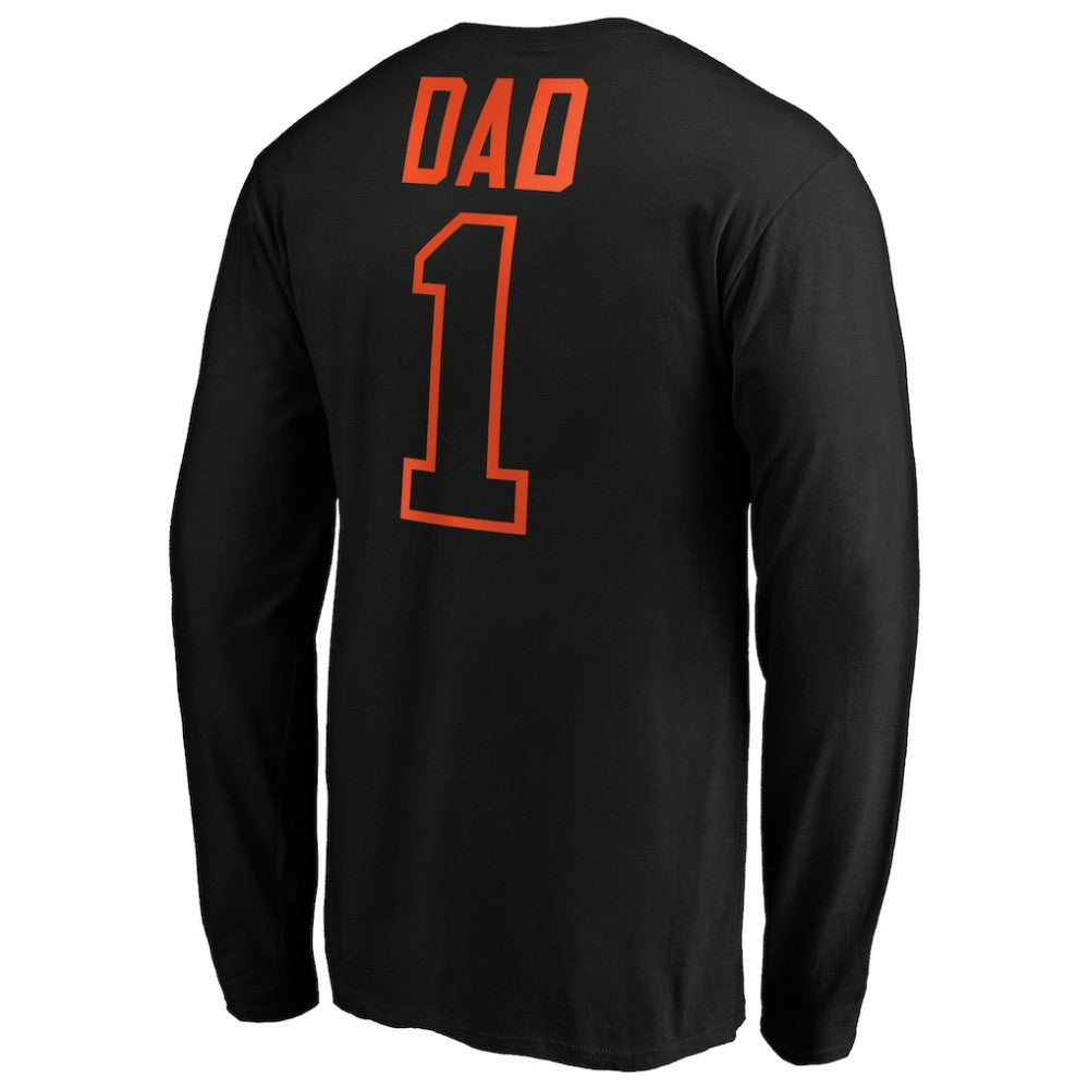 San Francisco Giants Father's Day #1 Dad Long Sleeve T-Shirt Black