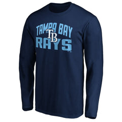 Tampa Bay Rays Father's Day #1 Dad Long Sleeve T-Shirt Navy