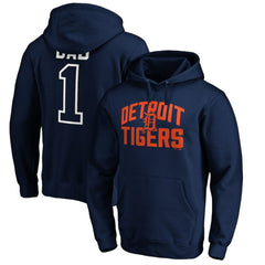 Detroit Tigers Father's Day #1 Dad Pullover Hoodie Navy