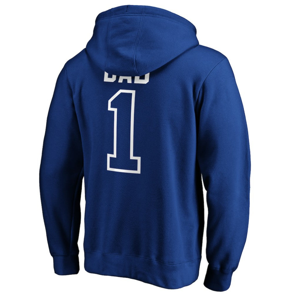 Los Angeles Dodgers Father's Day #1 Dad Pullover Hoodie Royal