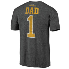 Boston Bruins Greatest Dad Tri-Blend T-Shirt Charcoal